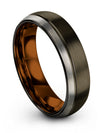 Guys and Men Wedding Ring Sets Gunmetal Tunsen Ring Womans Gunmetal Promise - Charming Jewelers