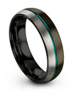 Engagement Mens Ring Wedding Rings Tungsten Bands for Couples Gunmetal Men - Charming Jewelers
