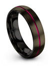 Plain Wedding Band for His and Girlfriend Tungsten Carbide Gunmetal Rings - Charming Jewelers