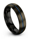 Gunmetal Promise Ring Tungsten and Gunmetal Band for Ladies Husband - Charming Jewelers