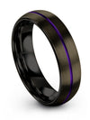 Solid Wedding Ring for Ladies Guys Tungsten Wedding Bands Gunmetal Couple - Charming Jewelers