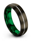 Unique Wedding Ring Sets Tungsten Bands Male Gunmetal Plain Ring for Female - Charming Jewelers