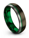 Gunmetal Green Guys Wedding Ring Engagement Ring for Ladies Tungsten Mid Ring - Charming Jewelers
