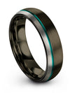 Male Wedding Band Dome Brushed Gunmetal Tungsten Bands for Lady I Love You - Charming Jewelers