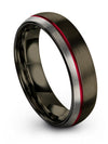 Wedding and Engagement Band Brushed Gunmetal Tungsten Male Wedding Bands - Charming Jewelers