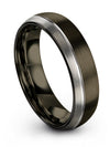 Dome Wedding Bands Tungsten Wedding Bands Gunmetal and Grey Gunmetal Offset - Charming Jewelers