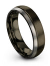 Gunmetal Wedding Ring Sets Special Wedding Ring Plain Ring Bands for Guy - Charming Jewelers