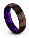Tungsten Gunmetal Anniversary Ring for Ladies Tungsten Carbide Rings Men&#39;s - Charming Jewelers