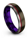 Gunmetal Womans Anniversary Ring Womans Tungsten Gunmetal Wedding Ring - Charming Jewelers