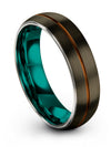 Men&#39;s Gunmetal Copper Promise Ring Tungsten Band Gunmetal Copper Rings Set - Charming Jewelers
