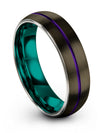 Mens Matte Wedding Rings Gunmetal Tungsten Engagement Ring Engagement Band - Charming Jewelers