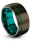 Pure Gunmetal Wedding Band Awesome Tungsten Rings 10mm Gunmetal Ring for Ladies - Charming Jewelers