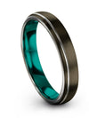 Girlfriend and Him Wedding Ring Sets in Gunmetal Wedding Rings Set Tungsten - Charming Jewelers