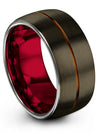 Wedding Band for Her and Him Gunmetal Tungsten Band for Female Shinto 10mm 50th - Charming Jewelers