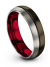 Gunmetal Black Wedding Bands for Ladies Tungsten Carbide for Male Simple Bands - Charming Jewelers