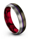 Gunmetal Wedding Band Gunmetal Tungsten Wedding Rings for Guy Engagement Mens - Charming Jewelers