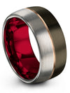 Pure Gunmetal Wedding Ring for His and Fiance Gunmetal Man Tungsten Wedding - Charming Jewelers