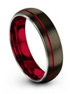 Gunmetal Black Matching Wedding Ring Dainty Band His and Fiance Jewelry Mens - Charming Jewelers