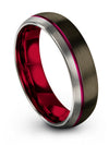 6mm Gunmetal Wedding Ring for Lady Woman Gunmetal Wedding Rings Tungsten - Charming Jewelers