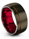Gunmetal Men Wedding Rings Tungsten Carbide for Woman&#39;s His and His Engagement - Charming Jewelers