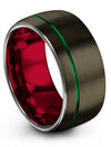 His and Husband Gunmetal Wedding Band Sets Tungsten Bands for Mens Engagement - Charming Jewelers