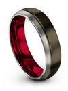 Wedding Band Sets for Men Gunmetal Tungsten Bands for Man Engraved Customized - Charming Jewelers
