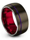 Woman Gunmetal Wedding Bands Engraved Tungsten Bands for Men Engravable - Charming Jewelers