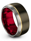 Matching Gunmetal Wedding Rings Tungsten Bands for Men Engagement Female Bands - Charming Jewelers
