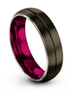 Unique Wedding Rings for Male Gunmetal Tungsten Carbide Engraved Rings - Charming Jewelers