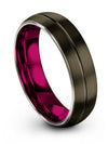 Ladies and Guy Wedding Band Sets Gunmetal Tungsten Carbide Band Plain Ring Band - Charming Jewelers