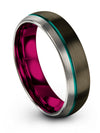 Man Matte Gunmetal Wedding Rings Tungsten Carbide Engagement Ring Matching - Charming Jewelers