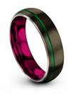 Ladies Jewlery Ladies Gunmetal Green Tungsten Wedding Rings 6mm Guy Promise - Charming Jewelers