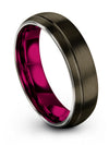 Wedding Band Sets for Boyfriend and His in Gunmetal Tungsten Gunmetal Rings - Charming Jewelers