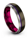 Pure Gunmetal Wedding Ring Dainty Tungsten Rings Christian Rings Promise Bands - Charming Jewelers