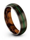 Man and Ladies Wedding Ring Sets Gunmetal Nice Band 6mm Gunmetal Rings - Charming Jewelers
