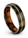 Tungsten Anniversary Ring Gunmetal Wedding Rings Tungsten Carbide Gunmetal 6mm - Charming Jewelers
