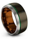 Guy Engraved Wedding Band Tungsten Bands Set Engraved Ring Gunmetal Happy - Charming Jewelers