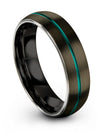 Wedding Bands for Husband 6mm Tungsten Carbide Ring Gunmetal Ring for Male - Charming Jewelers