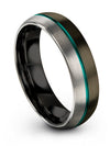 Guy Wedding Ring Sets Tungsten Wedding Ring Rings 6mm Solid Gunmetal Jewelry - Charming Jewelers