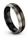 Gunmetal Black Anniversary Ring Sets Mens Wedding Bands Tungsten Gunmetal Black - Charming Jewelers
