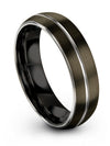 Brushed Gunmetal Woman Promise Band Tungsten Wedding Bands Ring Sets for Him - Charming Jewelers