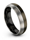 Plain Gunmetal Wedding Bands for Womans Gunmetal Tungsten Carbide Ring Fiance - Charming Jewelers