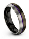 Simple Wedding Bands Female Wedding Rings Gunmetal and Tungsten Engagement Male - Charming Jewelers