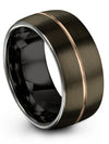 Wedding and Engagement Band for Men Tungsten Ring for Men&#39;s 10mm Brushed - Charming Jewelers