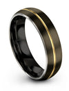 6mm Gunmetal Wedding Bands Mens Tungsten Bands Polished Lady Unique Band - Charming Jewelers