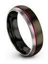 Wedding Rings and Engagement Lady Rings for Mens Gunmetal Tungsten Carbide Band - Charming Jewelers