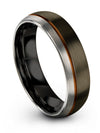 6mm Wedding Rings for Ladies Gunmetal Tungsten Wedding Rings 6mm Large - Charming Jewelers