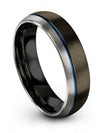 Carbide Wedding Rings Tungsten Wedding Bands for Male Man Gunmetal - Charming Jewelers