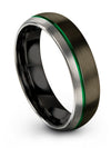 Exclusive Anniversary Band 6mm Tungsten Carbide Band for Ladies Pure Gunmetal - Charming Jewelers