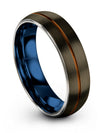 Gunmetal Wedding Band Sets for Him and Husband Nice Tungsten Band Engagement - Charming Jewelers